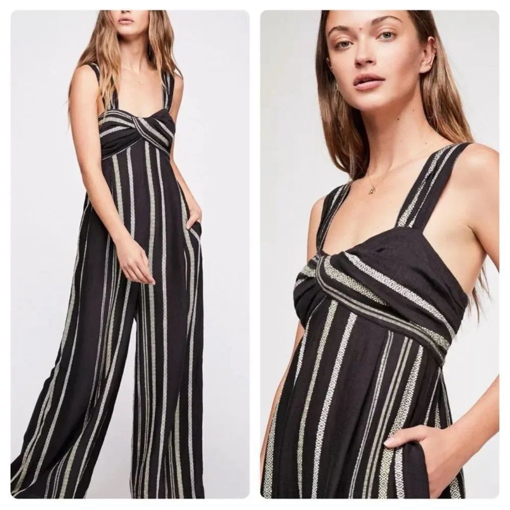 Free People Breezin Through Striped Jumpsuit Wide Leg
Jumpsuit
M15